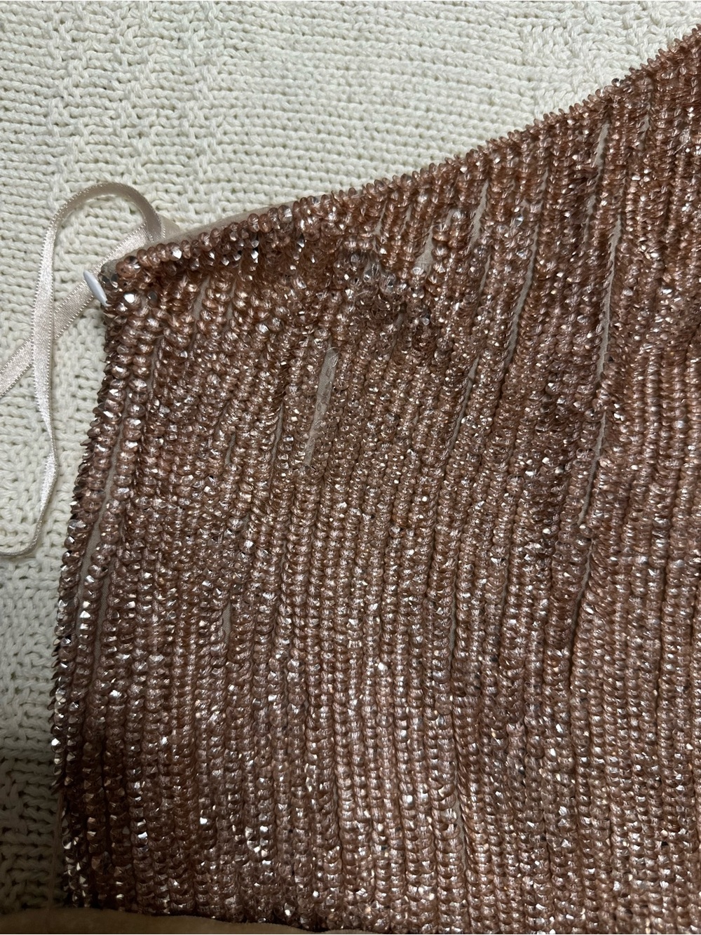Retrofete Taupe Sequin Dress Sz M - Picture 9 of 13